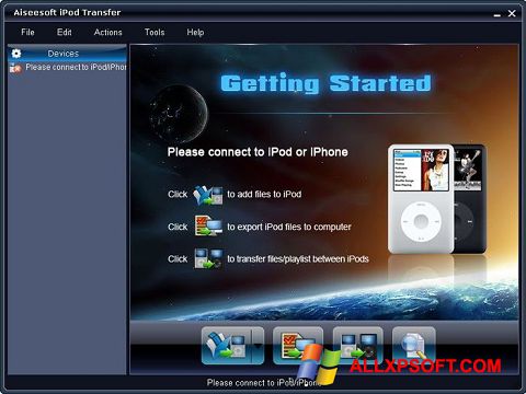 Ekraanipilt iPhone PC Suite Windows XP