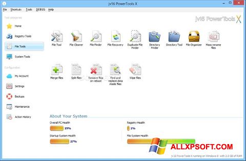 Ekraanipilt jv16 PowerTools Windows XP