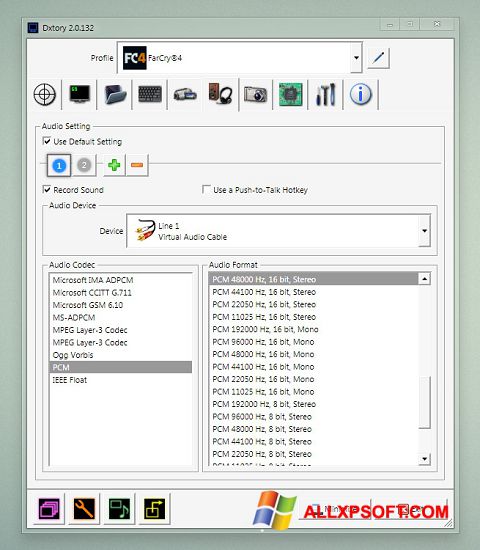 Ekraanipilt Dxtory Windows XP