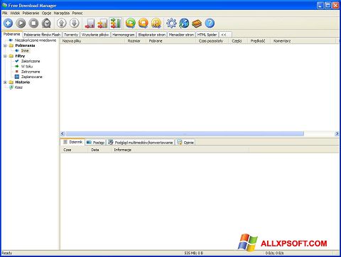 Ekraanipilt Free Download Manager Windows XP