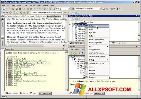 Ekraanipilt Reflector Windows XP