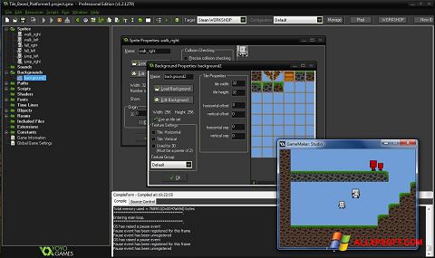Ekraanipilt GameMaker: Studio Windows XP
