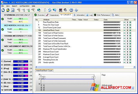 Ekraanipilt Hard Disk Sentinel Windows XP