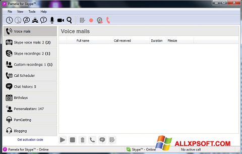 Ekraanipilt Pamela for Skype Windows XP