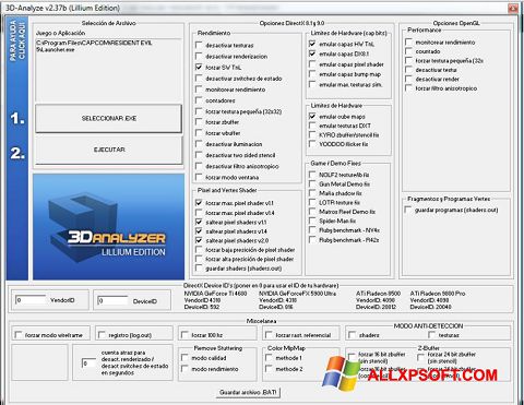 Ekraanipilt 3D-Analyze Windows XP