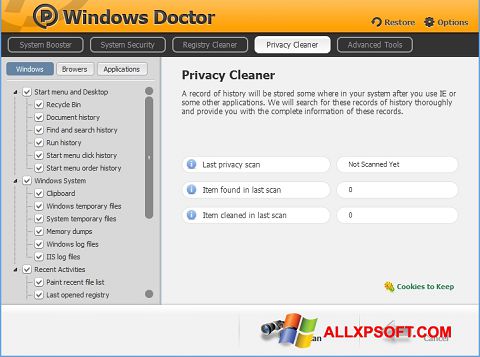 Ekraanipilt Windows Doctor Windows XP