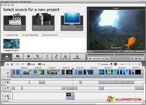Ekraanipilt AVS Video Editor Windows XP
