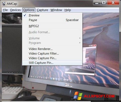 Ekraanipilt AMCap Windows XP