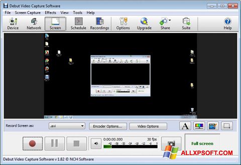 Ekraanipilt Debut Video Capture Windows XP