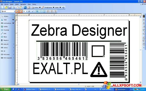 Ekraanipilt Zebra Designer Windows XP