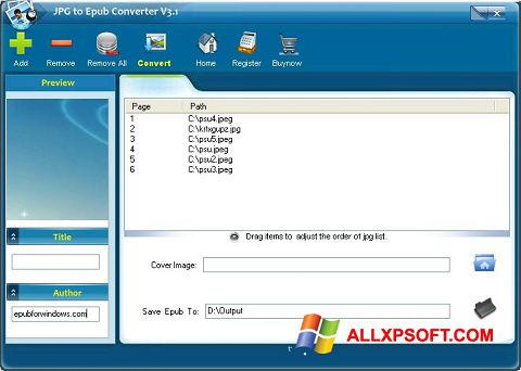 Ekraanipilt Epub Reader Windows XP