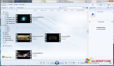 Ekraanipilt Media Player Windows XP