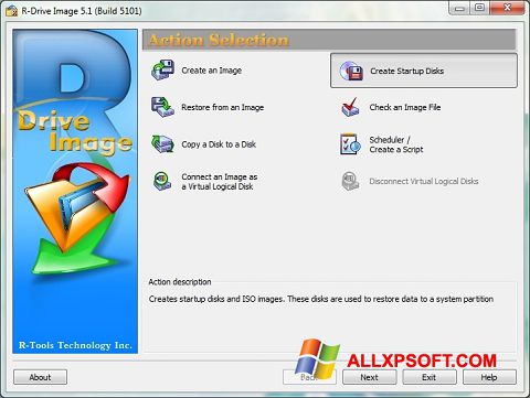 Ekraanipilt R-Drive Image Windows XP