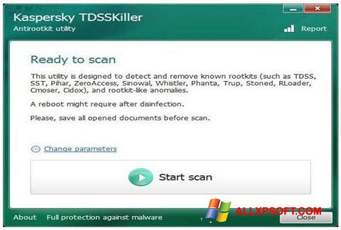 Ekraanipilt Kaspersky TDSSKiller Windows XP