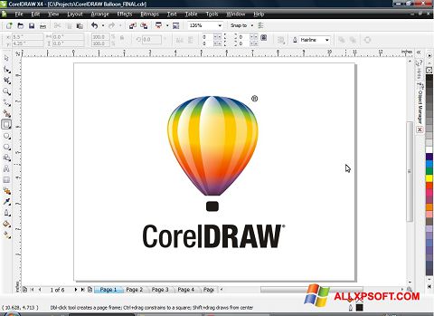 Ekraanipilt CorelDRAW Windows XP