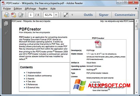Ekraanipilt PDFCreator Windows XP