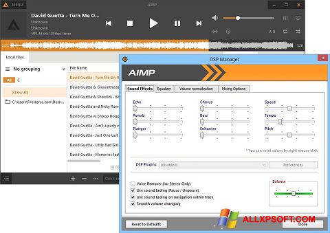 Ekraanipilt AIMP Windows XP