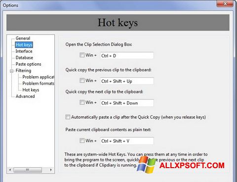 Ekraanipilt Clipdiary Windows XP