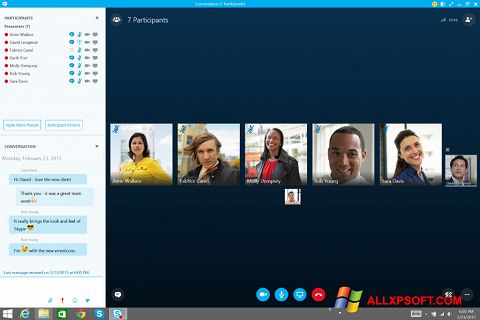 Ekraanipilt Skype for Business Windows XP