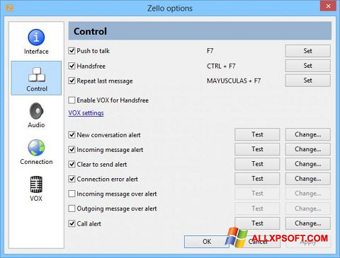 Ekraanipilt Zello Windows XP