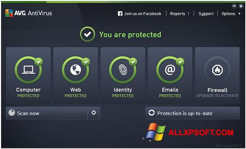 Ekraanipilt AVG AntiVirus Pro Windows XP