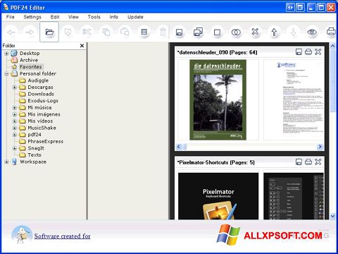 Ekraanipilt PDF24 Creator Windows XP