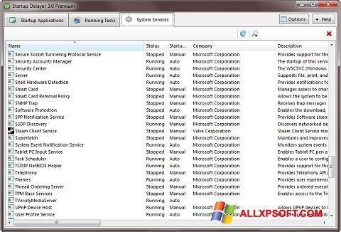 Ekraanipilt Startup Delayer Windows XP
