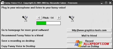 Ekraanipilt Funny Voice Windows XP