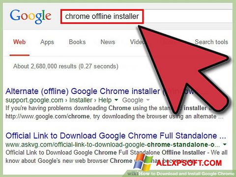 Ekraanipilt Google Chrome Offline Installer Windows XP