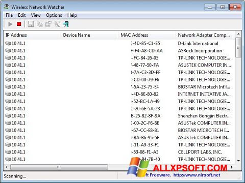 Ekraanipilt Wireless Network Watcher Windows XP