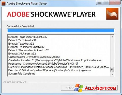 Ekraanipilt Shockwave Player Windows XP
