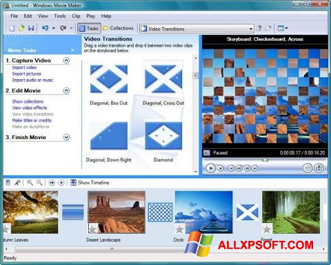 Ekraanipilt Windows Movie Maker Windows XP
