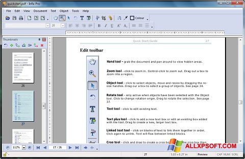 Ekraanipilt Infix PDF Editor Windows XP
