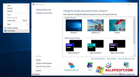 Ekraanipilt Personalization Panel Windows XP