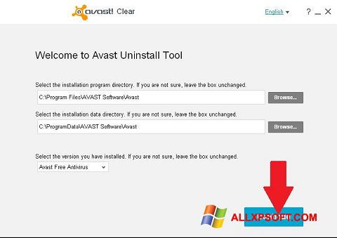 Ekraanipilt Avast Uninstall Utility Windows XP