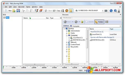 Ekraanipilt Nero Burning ROM Windows XP