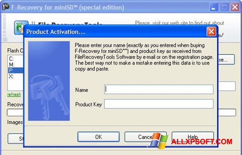 Ekraanipilt F-Recovery SD Windows XP
