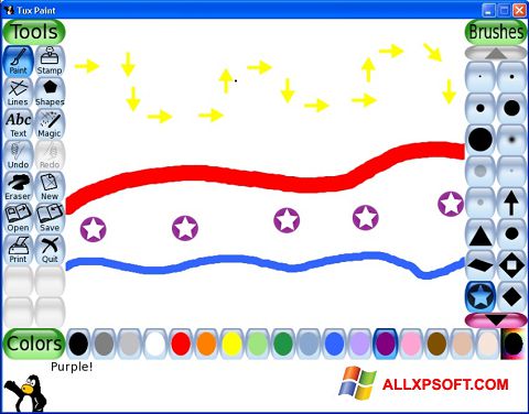 Ekraanipilt Tux Paint Windows XP