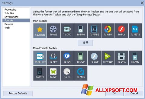 Ekraanipilt AVS Video Converter Windows XP