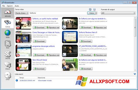 Ekraanipilt VDownloader Windows XP