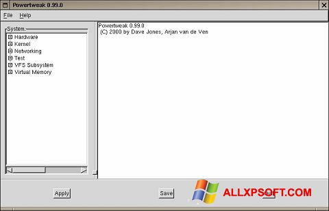 Ekraanipilt PowerTweak Windows XP