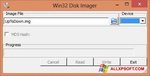Ekraanipilt Win32 Disk Imager Windows XP