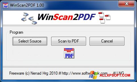 Ekraanipilt WinScan2PDF Windows XP