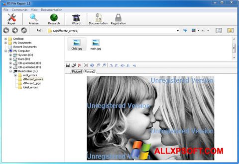 Ekraanipilt File Repair Windows XP