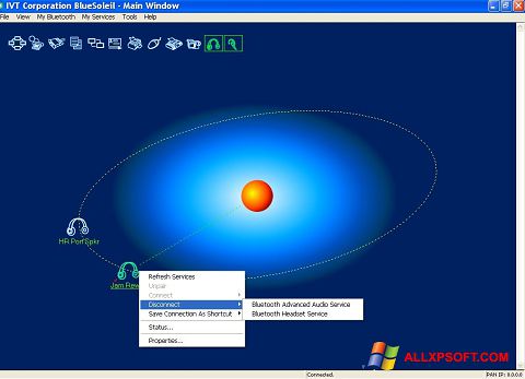 Ekraanipilt BlueSoleil Windows XP