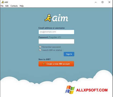 Ekraanipilt AOL Instant Messenger Windows XP