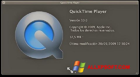 Ekraanipilt QuickTime Windows XP