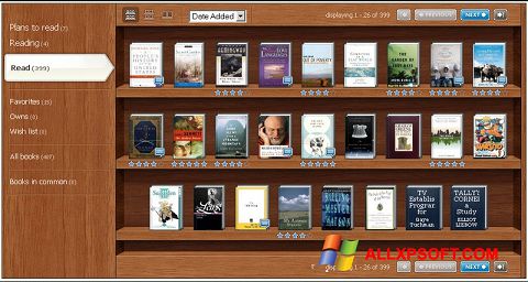 Ekraanipilt Bookshelf Windows XP