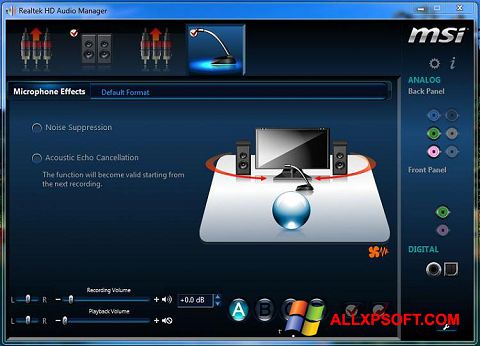 Ekraanipilt Realtek Audio Driver Windows XP