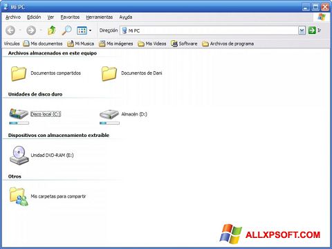 Ekraanipilt Vista Drive Icon Windows XP